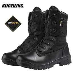 KIICEILING ZCB, Cow Leather, Mens Boots, Combat Desert Tactical Boots, Safety Shoes, Motorcycle Boots, Boots Men, Shoes for Men