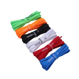 Coolstring Foot Wearing Accessories 8MM Skinny Font Printed Shoelaces Double-Layer Polyester Sneaker Air Athletic Cord Wholesale