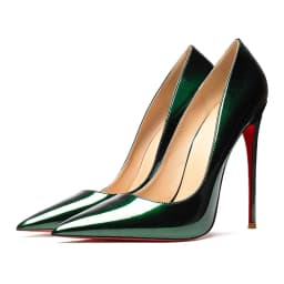 Luxury Genuine Leather Elegant Women's High Heels Shoes Pointed Toes Sexy Classic Red Soled Shoes Pumps Ladies Prom Shoes Women