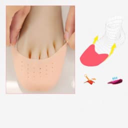 Silicone Forefoot Pad Toe Protector Half Size Cushion Non-Slip Shoe Insole for Women High Heel Ballerina Foot Care