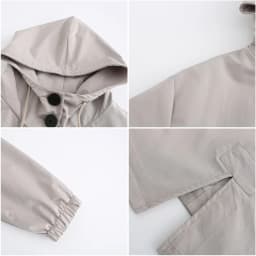 Hooded Women Windbreaker Long Trench Coat Solid Color Pocket Casual Long Outwear Fashion Windbreaker женская куртка
