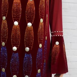 2022 African moms' fashion dress golden velvet Diamond elegant stretch robe national clothing