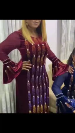 2022 African moms' fashion dress golden velvet Diamond elegant stretch robe national clothing