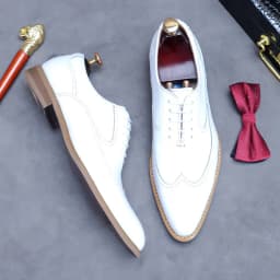 new white shoes for men Leather shoes men's business dress breathable leather shoe British lace-up fashion wedding party