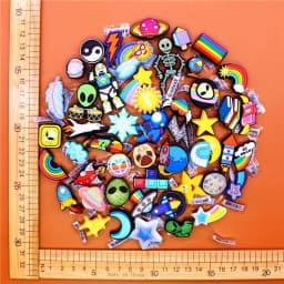 Original Space Alien Designer Shoe Charms 5pcs/lot Shoe Buckle Accessories Luxury Rainbow Sun Clog Dog Upper Jewelry Decorations
