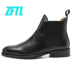 ZFTL Men Ankle boots Chelsea man boots male Business fashion man slip-on boots large size Genuine leather Knight men's boots2025
