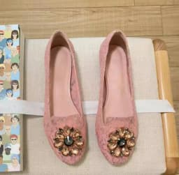 Summer Floral Lace Rhinestone Embellished Flat Shoes Women Glitter Crystal Flower Buckle Loafers Slip On Beauty Wedding Shoes