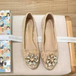 Summer Floral Lace Rhinestone Embellished Flat Shoes Women Glitter Crystal Flower Buckle Loafers Slip On Beauty Wedding Shoes