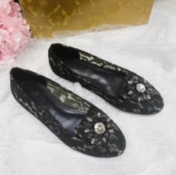 Summer Floral Lace Rhinestone Embellished Flat Shoes Women Glitter Crystal Flower Buckle Loafers Slip On Beauty Wedding Shoes
