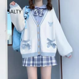2026 Autumn Winter Women Sweater Loose Japanese Style Sweet Knitted Cardigan Embroidery Oversize Harajuku Female Cardigans Cute