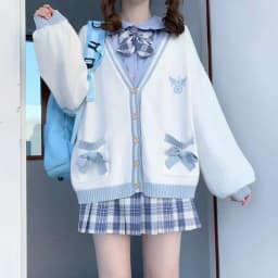 2026 Autumn Winter Women Sweater Loose Japanese Style Sweet Knitted Cardigan Embroidery Oversize Harajuku Female Cardigans Cute