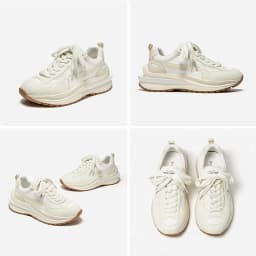 BeauToday Chunky Sneakers Casual Women Cow Suede Synthetic Leather Patchwork Lace-Up Round Toe Ladies Waffle Shoes 29439