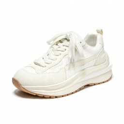 BeauToday Chunky Sneakers Casual Women Cow Suede Synthetic Leather Patchwork Lace-Up Round Toe Ladies Waffle Shoes 29439