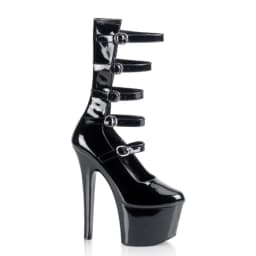SDTRFT NightClub Stilettos 17cm Thin High Heels Ankle Boots Platforms Shoes Woman Botas Mujer Party Patent Leather Wedding Pumps