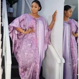 African Woman Printing Dress Rayon Fabric Hot Fix Rhinestone Ornament Elegant Fashion Plus Size Robe