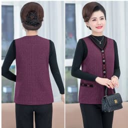 UHYTGF Spring Autumn Vests Jacket Womens Single Breasted 5XL Large Size Coat Female V-Neck Casual Thin Waistcoat Vest Femme 1925