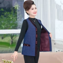 UHYTGF Spring Autumn Vests Jacket Womens Single Breasted 5XL Large Size Coat Female V-Neck Casual Thin Waistcoat Vest Femme 1925
