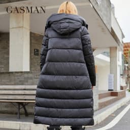 GASMAN 2022 Women's down jacket Long hooded fashion brand  coat women high street Quality Color contrast Windproof parkas 21792