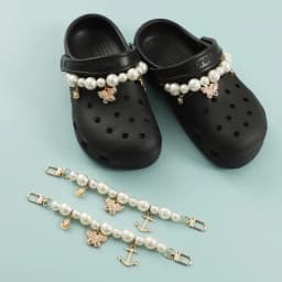Brand Chain Charms Fashion Thanos Shoes Charms Pearl Resin Chains Shoe Decoration Detachable for Clog Sneakers Accessories