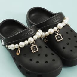 Brand Chain Charms Fashion Thanos Shoes Charms Pearl Resin Chains Shoe Decoration Detachable for Clog Sneakers Accessories