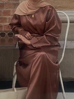Regular-Fit Plain Stain Dubai Abaya Muslim Long Women Dress Modest Islamic Clothing Hijabi Robe-Long Wide Sleeves, Side Pockets