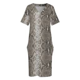 Snakeskin Python Casual Dress Spring Classic Faux Animal Skin Print Sexy Dresses Womens V Neck Print Aesthetic Dress Big Size