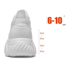 Men Invisible Height Increasing Sneakers Thick Sole Comfortable 6/8CM Elevator Casual Shoes Fashion Man Daddy Shoes Size 36-44