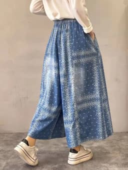 Amax luluE Spring Womens Denim Trousers Fashion Loose Printed Leisure Jeans Females Luxury Vintage Punk Classic Wide Leg Pants
