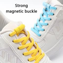 Magnetic Lock Shoelaces Elastic No Tie Shoe Laces Sneakers Shoelace For Kids and Adult One Size Fits All Shoes Shoestrings 1Pair