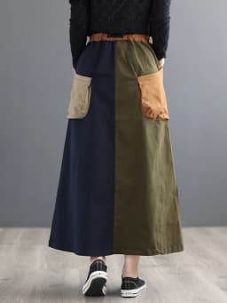Amax LuluE 2024 Winter Women Fashion Loose Vintage Elastic Waist Cotton Skirts Ladies Luxury Casual Clothing Harajuku Streetwear