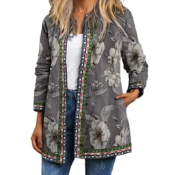 Y2K Spring Autumn Vintage Ethnic Style Cardigan Long Sleeve Printed Jackets Loose Outerwear Ladies Coat Harajuku Tops Women