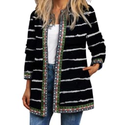 Y2K Spring Autumn Vintage Ethnic Style Cardigan Long Sleeve Printed Jackets Loose Outerwear Ladies Coat Harajuku Tops Women