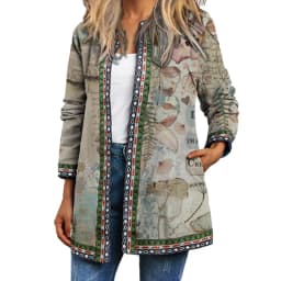 Y2K Spring Autumn Vintage Ethnic Style Cardigan Long Sleeve Printed Jackets Loose Outerwear Ladies Coat Harajuku Tops Women