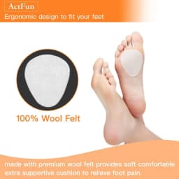 Metatarsal Felt Feet Pads Insert Pads Foot Cushion Pain Relief Forefoot Support Adhesive Foam Foot Cushion Pad for Men and Women