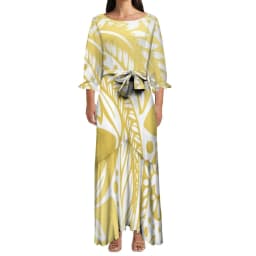 Drop Shipping Big People Trendy Dress Women's Sexy Lace-up Fishtail Dress Polynesian Samoan Customized On Demand Dresses