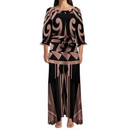 Drop Shipping Big People Trendy Dress Women's Sexy Lace-up Fishtail Dress Polynesian Samoan Customized On Demand Dresses