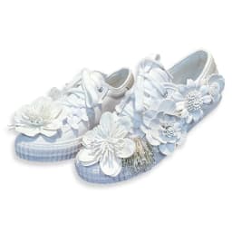 Autumn Women Casual Shoes Girl's Spring White Shoes Handmade Creative Flower Canvas Sneakers Flats Breathable Outdoors Footwear