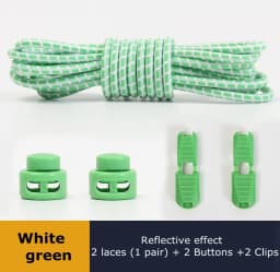 Strong Reflective Shoelaces Elastic Used For Sneakers No Tie Shoe Laces Spring Press Lock Convenient and Fast Lazy Shoelace