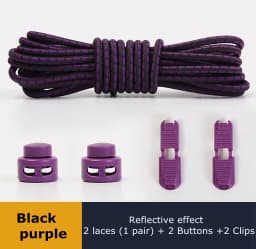 Strong Reflective Shoelaces Elastic Used For Sneakers No Tie Shoe Laces Spring Press Lock Convenient and Fast Lazy Shoelace
