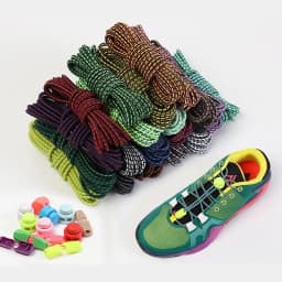 Strong Reflective Shoelaces Elastic Used For Sneakers No Tie Shoe Laces Spring Press Lock Convenient and Fast Lazy Shoelace