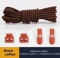 Strong Reflective Shoelaces Elastic Used For Sneakers No Tie Shoe Laces Spring Press Lock Convenient and Fast Lazy Shoelace