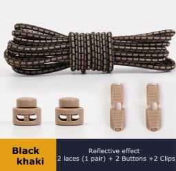 Strong Reflective Shoelaces Elastic Used For Sneakers No Tie Shoe Laces Spring Press Lock Convenient and Fast Lazy Shoelace