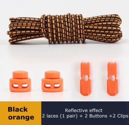 Strong Reflective Shoelaces Elastic Used For Sneakers No Tie Shoe Laces Spring Press Lock Convenient and Fast Lazy Shoelace