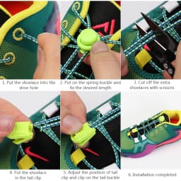 Strong Reflective Shoelaces Elastic Used For Sneakers No Tie Shoe Laces Spring Press Lock Convenient and Fast Lazy Shoelace