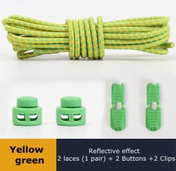Strong Reflective Shoelaces Elastic Used For Sneakers No Tie Shoe Laces Spring Press Lock Convenient and Fast Lazy Shoelace