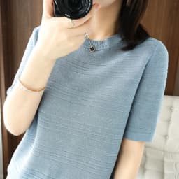 100% cotton round neck thin loose breathable pullover short sleeve 2023 summer new women's casual knitting half sleeve top T-shi