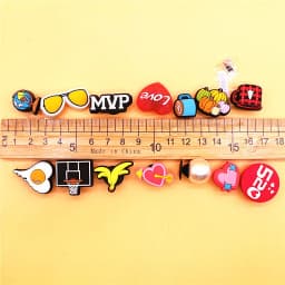 Original Exquisite PVC Shoe Charms Love Pearl Shoe Accessories Poached Egg Banana Peel Sunglasses Shoes Buckle Brooch