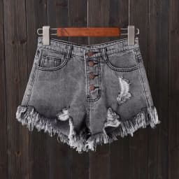 Casual Sexy Fashion Vintage Short Pants Women's Summer Clothing Jean Denim Shorts Female High Waist Ripped Aesthetic Korean 2025
