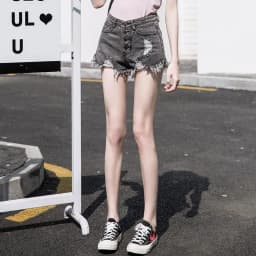 Casual Sexy Fashion Vintage Short Pants Women's Summer Clothing Jean Denim Shorts Female High Waist Ripped Aesthetic Korean 2025