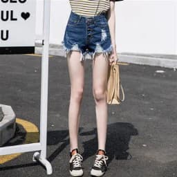 Casual Sexy Fashion Vintage Short Pants Women's Summer Clothing Jean Denim Shorts Female High Waist Ripped Aesthetic Korean 2025